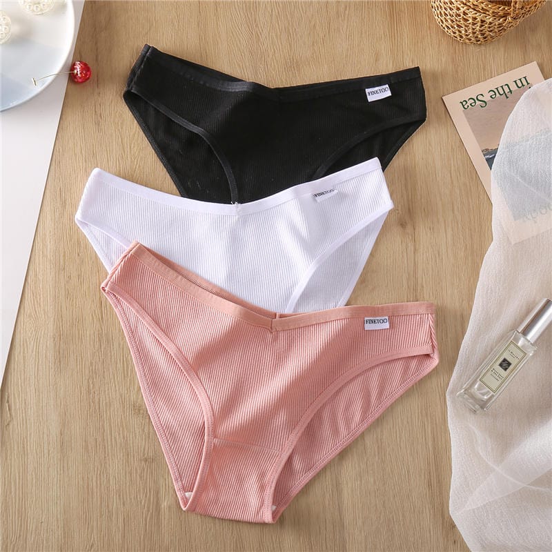Lively® Sous-vêtements & Gaines Noir Blanc Rose / M Pack de 3 culottes en coton pour le prix d'une | Lively®