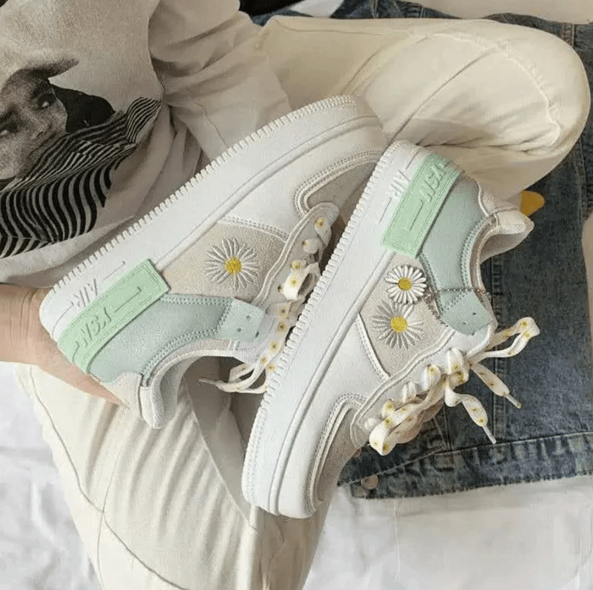 Lively® White-Green / 2.5 UK "AIR BLOOM" - Limited Edition 70s